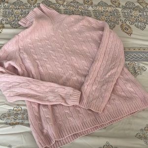 Pink cashmere Turtleneck sweater